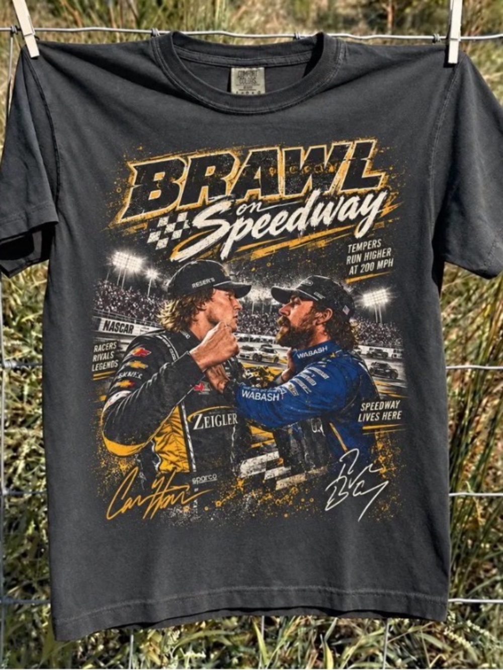Hands Rated E For Everyone Tee, Carson Hocevar Ryan Blaney Racing Graphic Tee
